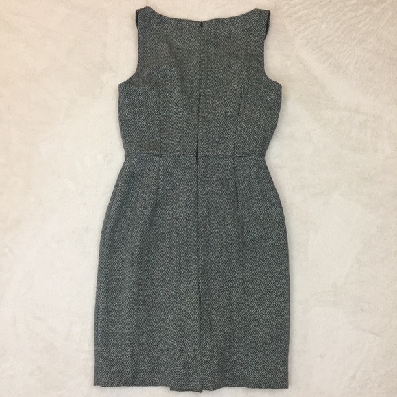Ann Taylor Gray Herringbone Sleeveless Dress 00P - Picture 3 of 8
